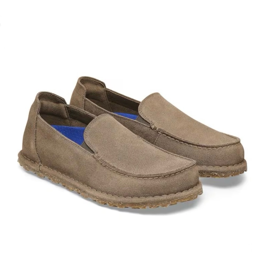 Birkenstock Utti Suede Shoes Gray Taupe Size 37